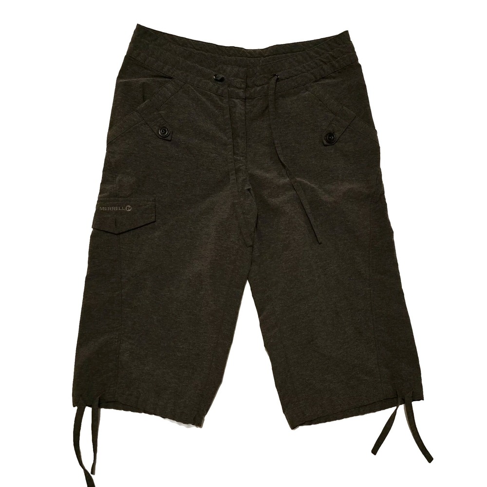 Merrell Cargo‎ Shorts Women's Sz 2 Hiking Outdoor Camping Opti Wick UPF 50 Gray